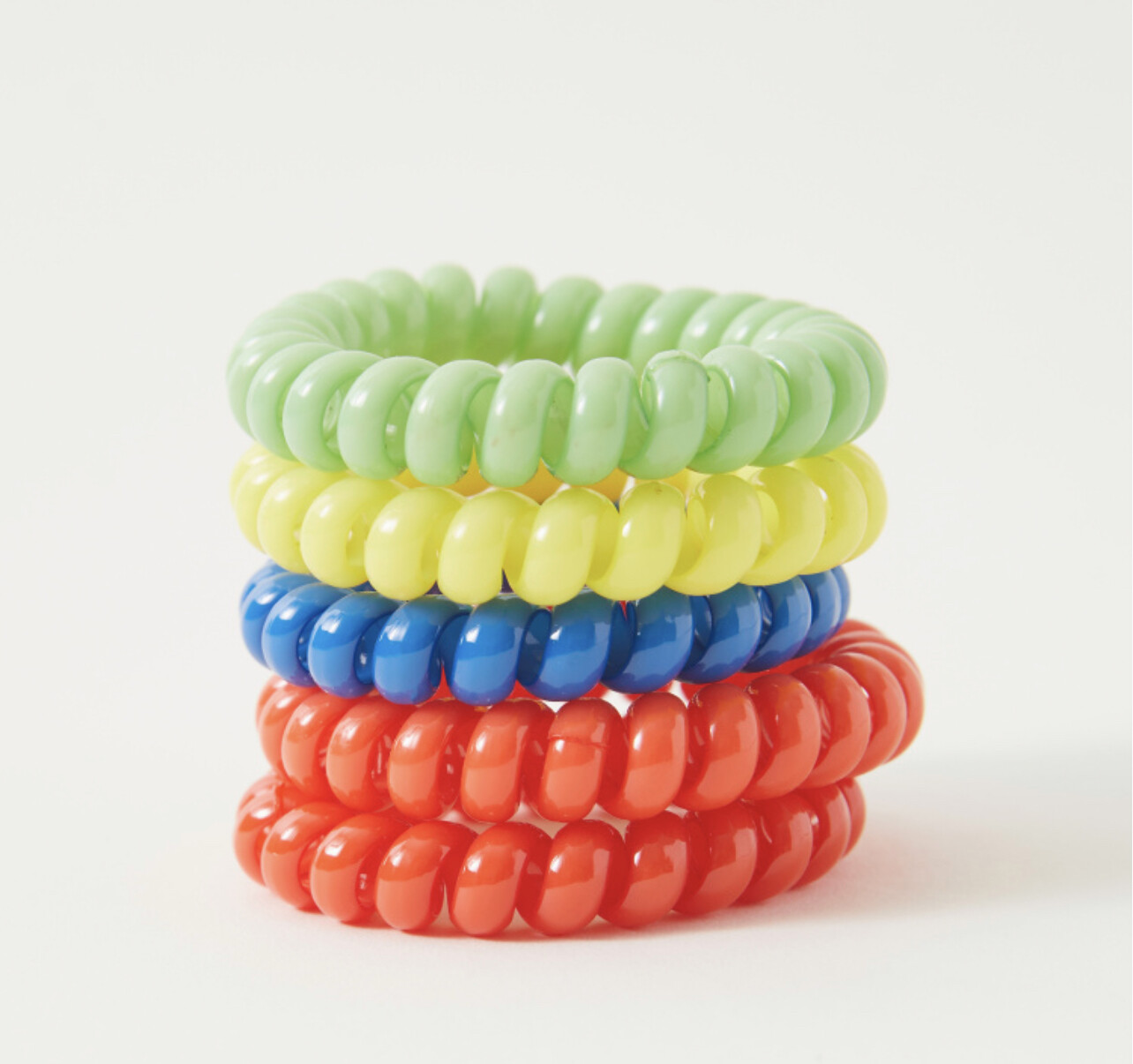 Assorted Spiral Hair Tie - Set of 5