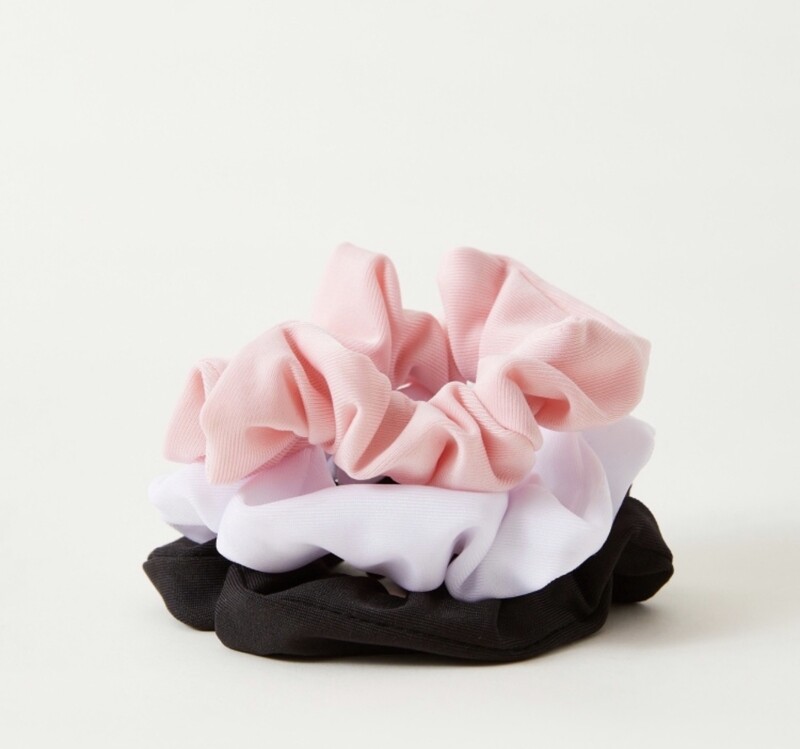 Solid Elasticated Scrunchie - Set of 3 - Multicolour
