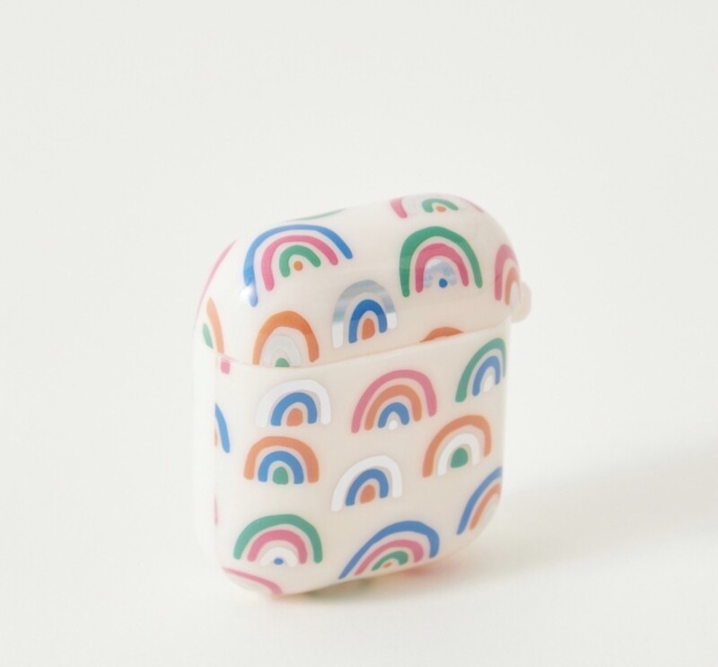 Syloon Rainbow Print Airpods Case - Pink