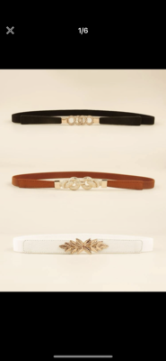 3pc round buckle belt