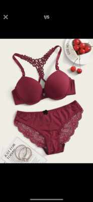 floral lace underwire burgundy