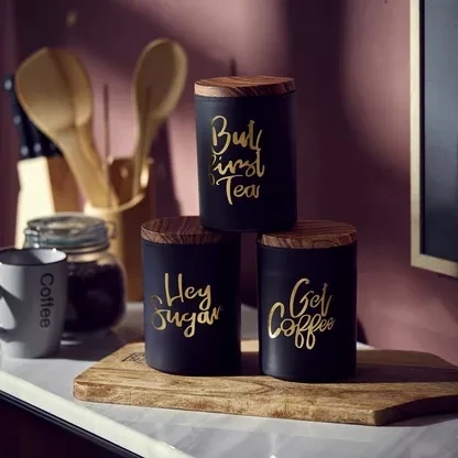 Tea coffee sugar jars (set of 3)