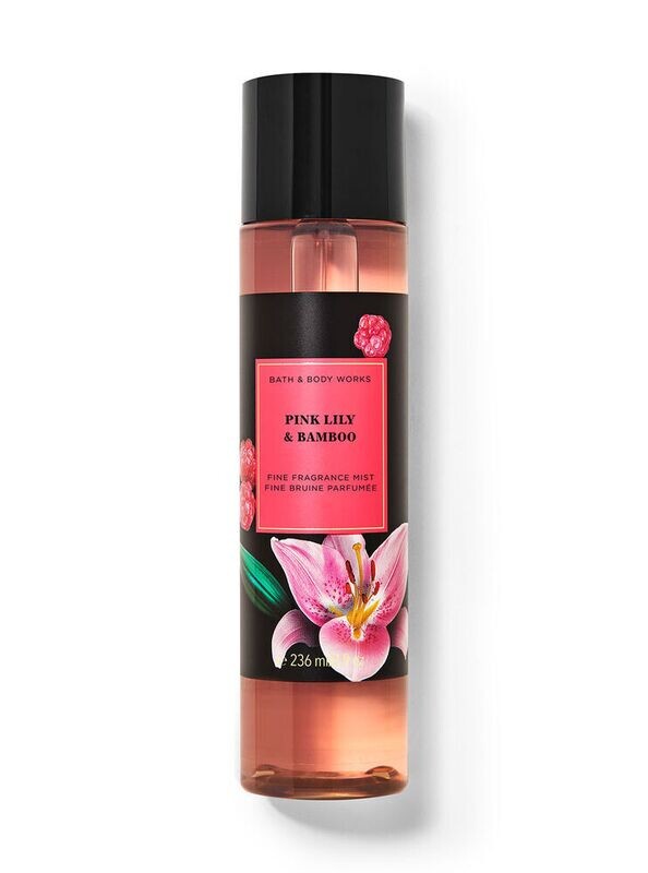 pink lily and bamboo