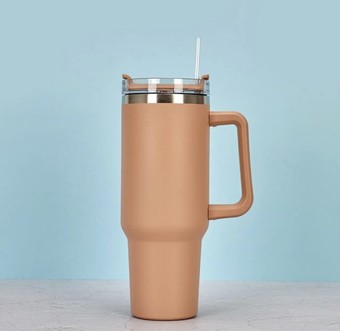 brown tumbler