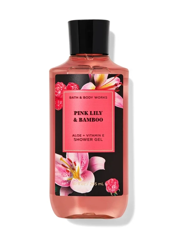 pink lily and bamboo