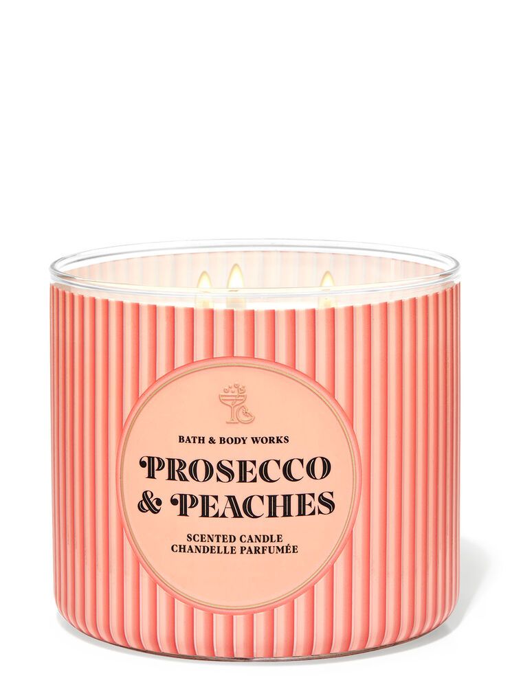 prosecco and peaches