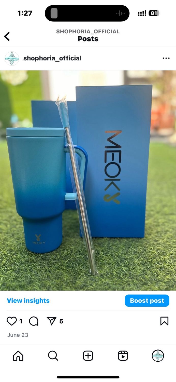 Meoky Blue Tumbler