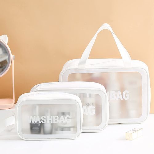 washbag set of 3 white