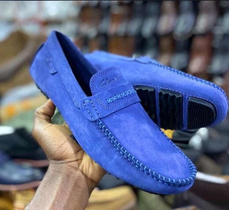 Clarks Blue Suede Loafers