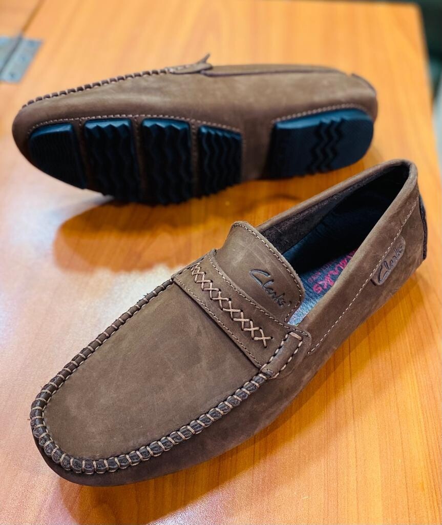 clarks suede loafer