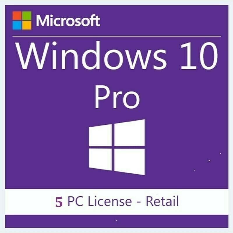 Windows 10 Professional - 5PC - 32&amp;64 Bits LICENSE KEY &amp; DOWNLOAD LINK