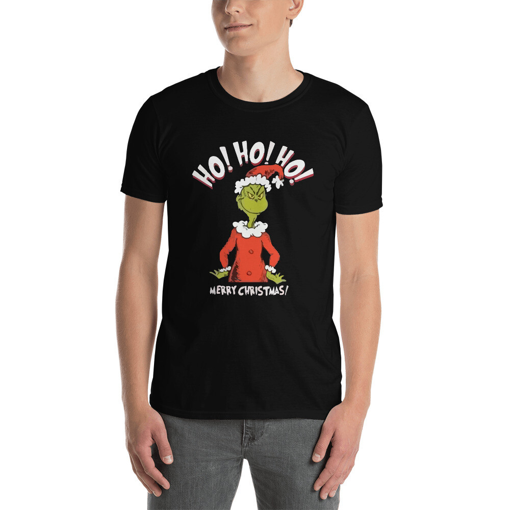 Ho Ho Ho! Merry Christmas The Grinch Funny Gift Tee Short-Sleeve Unisex T-Shirt