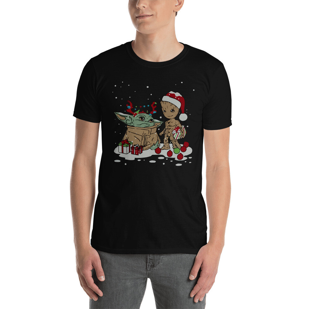 New Baby Yoda Groot Star Wars Christmas hood Santa Claus Unisex T-Shirt