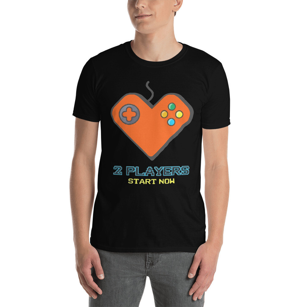 2 Players Heart Game Controller Valentine's Gift Unisex T-Shirt