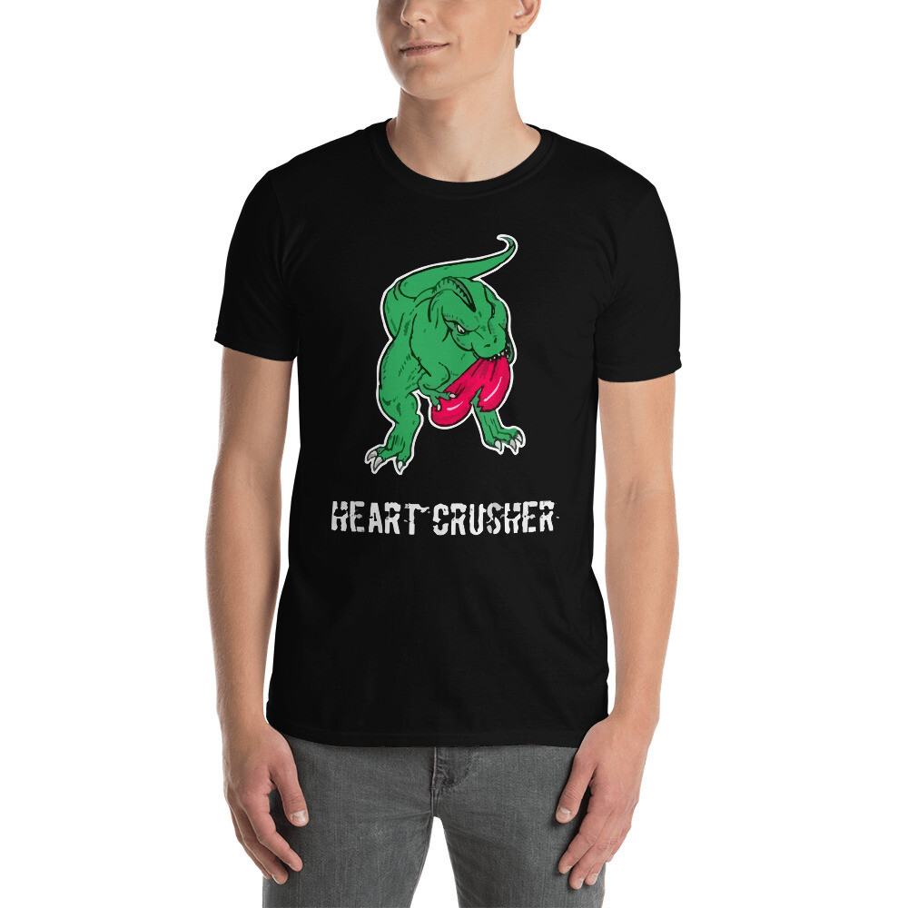 Heart Crusher Funny T-Rex Dino Gift Short-Sleeve Unisex T-Shirt