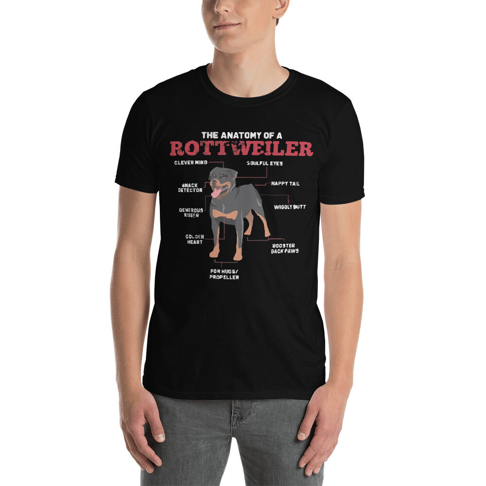 Anatomy of a Rottweiler Large Powerful Dog Lover Unisex T-Shirt