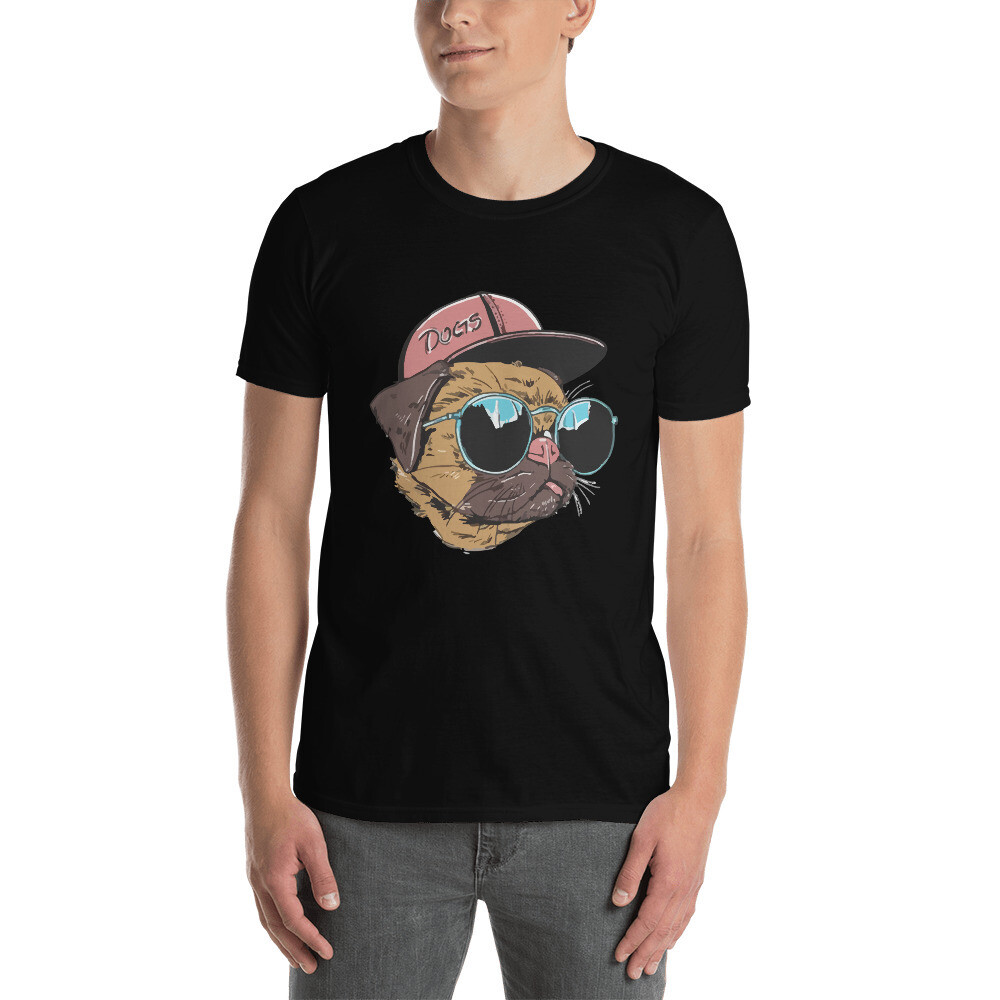 Cool Boy Pug Dog Funny Pet Owner Short-Sleeve Unisex T-Shirt