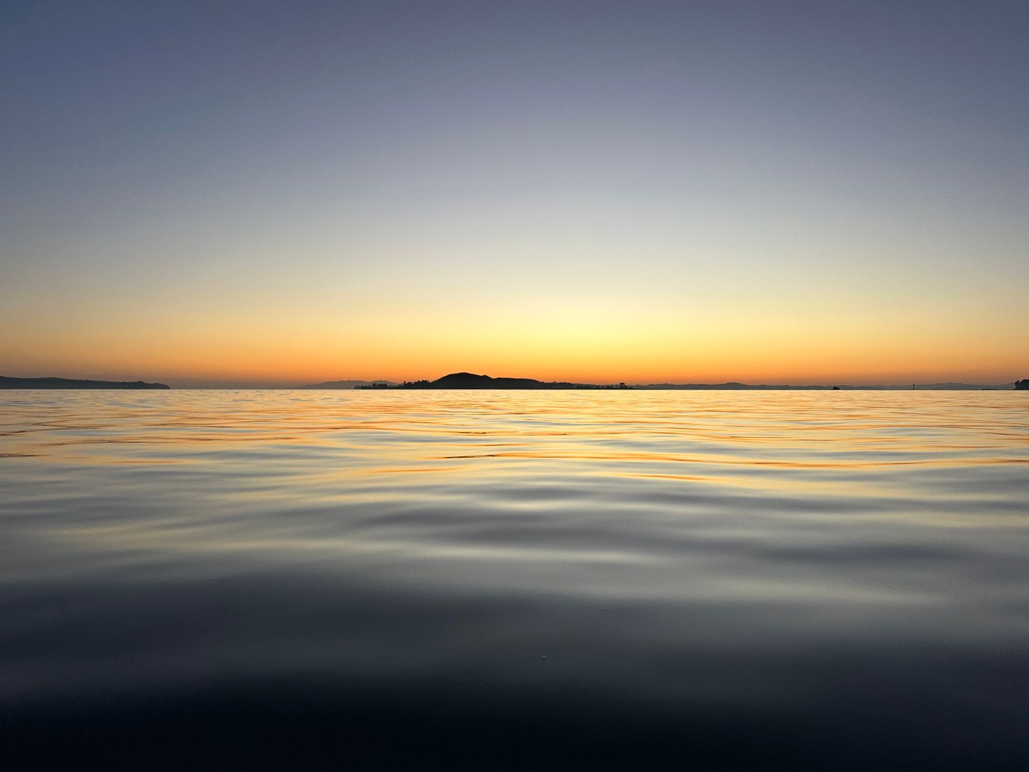 Sunrise on Browns Island Glass Waves