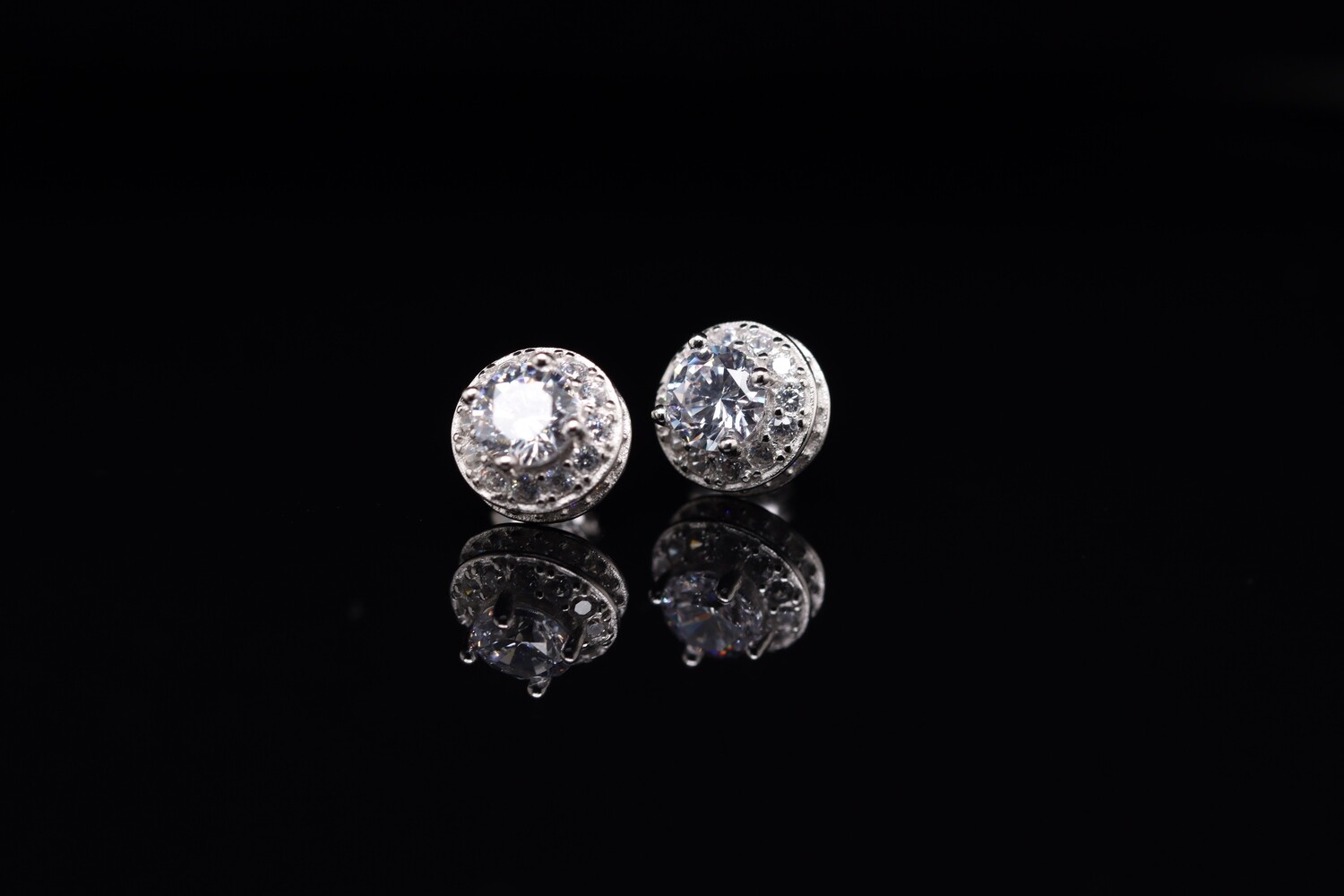 Solitaire Sparkling Stud Earrings
