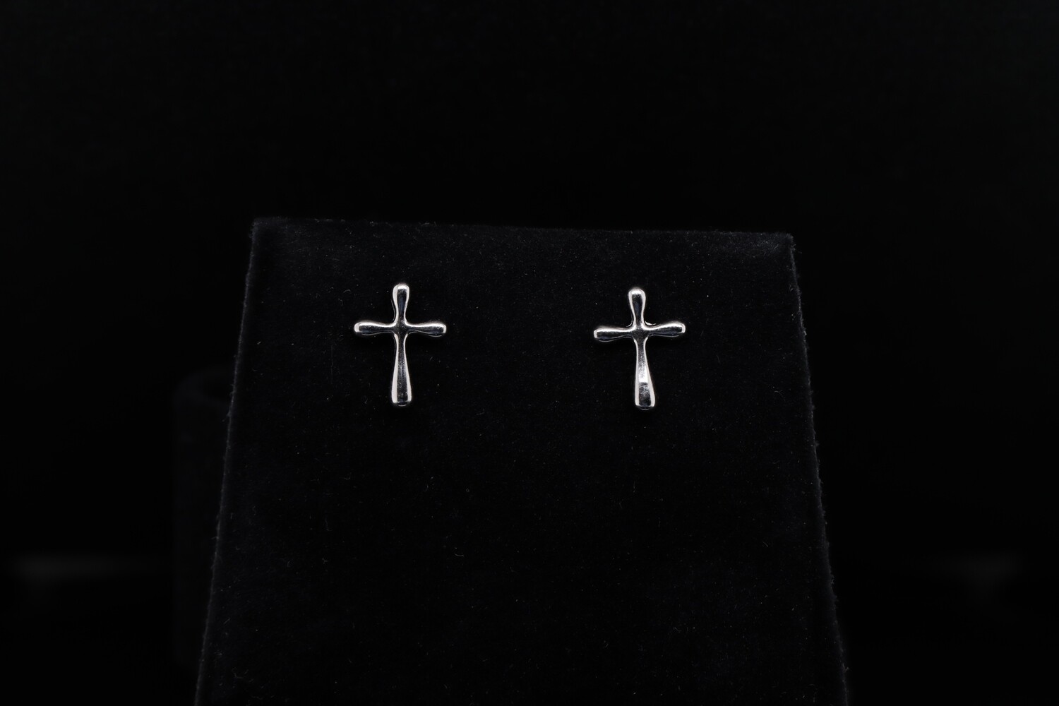 Solitaire Cross Earrings