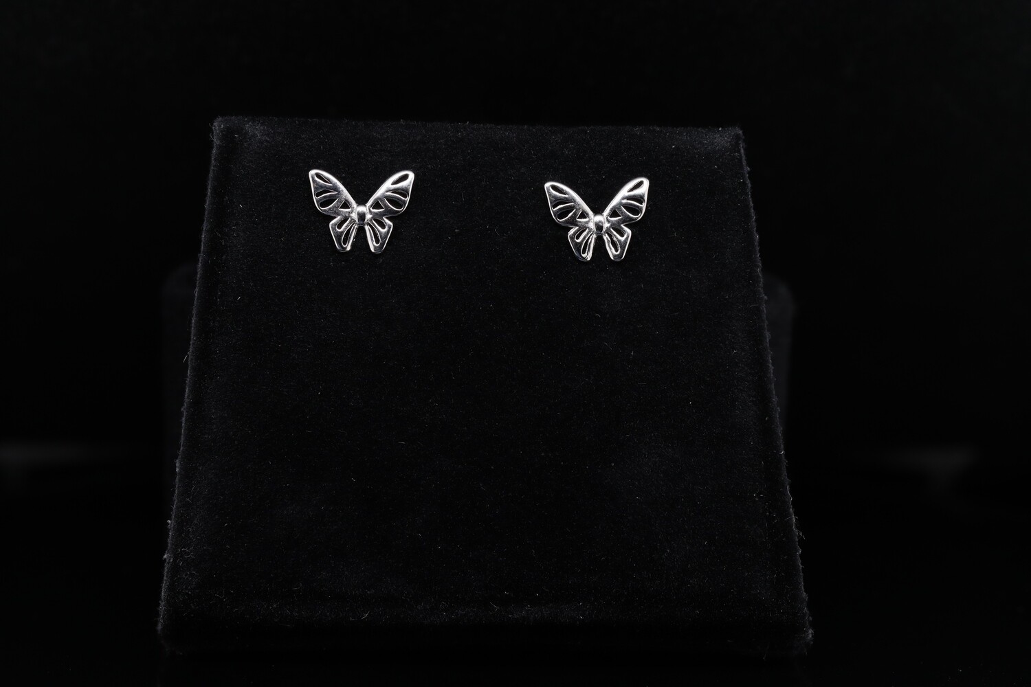 Solitaire Butterfly Stud