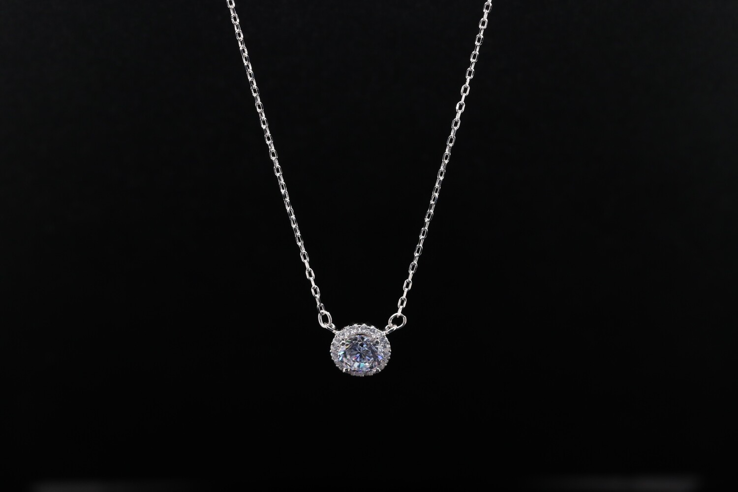 Solitaire Sparkling Crystal Pendant