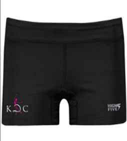 High Five© Girls TruHit Volleyball Shorts with KDC Logo in Rhinestones on Right Leg