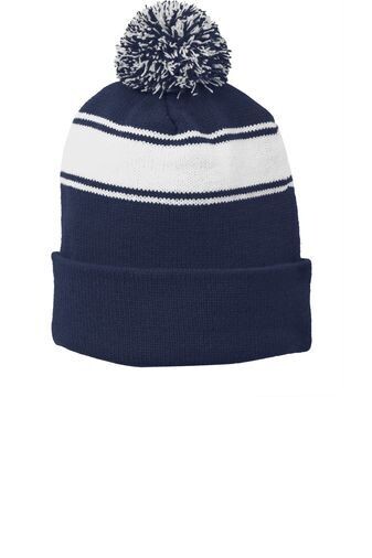 Port & Company® Fleece-Lined Striped Beanie Cap