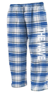 Pennant© Pajama Pants in Royal / White with Wave Down Leg