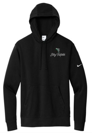 Nike Club Fleece Sleeve Swoosh Pullover Hoodie with Logo on Left Chest