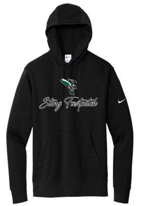 Nike Club Fleece Sleeve Swoosh Pullover Hoodie with Logo Full Front Screen