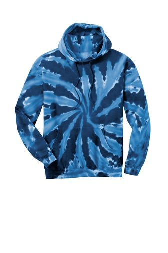 Port & Company® Tie-Dye Pullover Hooded Sweatshirt with Full Chest Logo