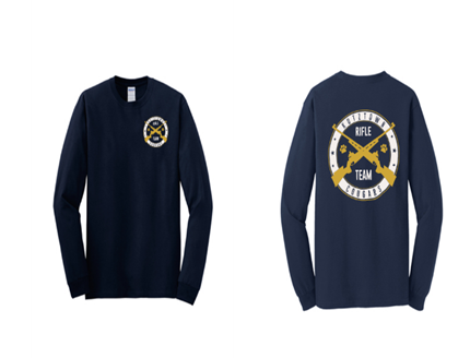 Gildan Softstyle® Long Sleeve T-Shirt in Navy w/2 Color Left Chest Logo & 2 Color Full Back Logo