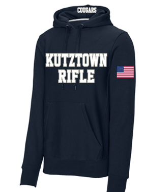 Sport-Tek® Super Heavyweight Pullover Hooded Sweatshirt in Navy w/Twill Lettering, Embroidery, Patch