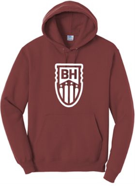 Port & Company® Adult Core Fleece Pullover Hooded Sweatshirt in Maroon