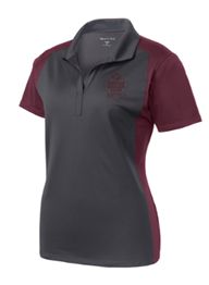 Sport-Tek® Colorblock Micropique Sport-Wick® Polo in Grey/Maroon