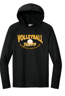 A4 Cooling Performance Long Sleeve Hooded Tee with logo on front