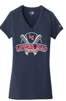 New Era® Women's Heritage Blend V-Neck Tee with Logo on Front