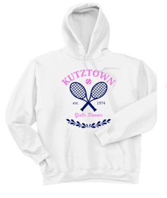 Hanes® Ultimate Cotton® Pullover Hooded Sweatshirt in White with Logo on Front