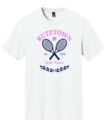 District ® Perfect Tri ® Tee in White with Logo on Front