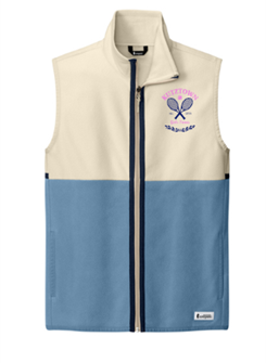 Cotopaxi® Amado Fleece Vest in Cream/Fjord with Logo on Left Shoulder
