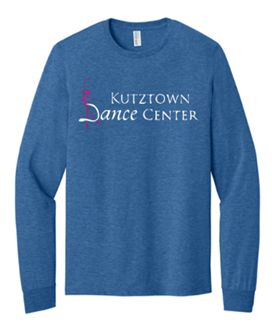 Jerzees Classics® Unisex Cotton Long Sleeve T-Shirt in Heather Sapphire w/Rhinestone Logo