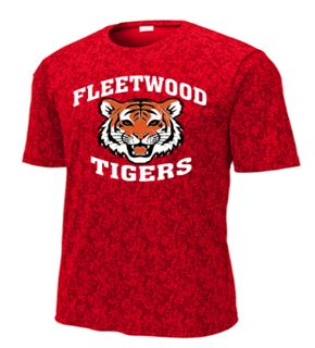 Sport-Tek ® Digi Camo Tee in Red with Fleetwood Tigers on Chest