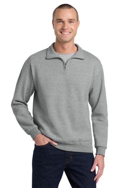 Jerzees® NuBlend® 1/4-Zip Cadet Collar Sweatshirt with Logo #1