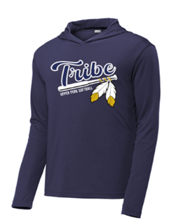 Sport-Tek® PosiCharge® Competitor™ Hooded Pullover in Navy with Logo on Full Chest