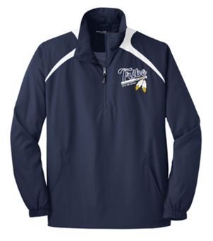 Sport-Tek® 1/2-Zip Wind Shirt in Navy with Logo on Left Shoulder