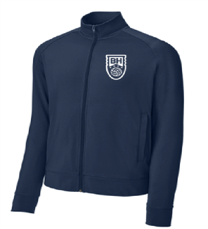 Sport-Tek® Women's Sport-Wick® Stretch Full-Zip Cadet Jacket with Logo on Left Chest