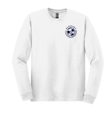 Adult & Youth Gildan® - Heavy Cotton™ 100% Cotton Long Sleeve T-Shirt, Color: White