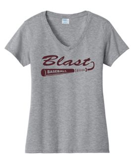 Port & Co™ Women's Fan Favorite™ V-Neck Tee in Sport Grey