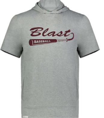 Holloway® Ventura Soft Knit Short Sleeve Hoodie in Grey Heather